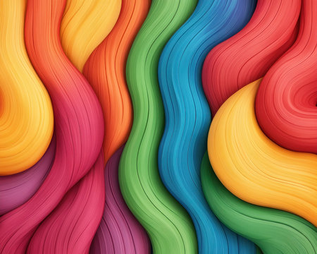 A vibrant, abstract artwork celebrates autism acceptance and neurodiversity Interconnected forms and rainbow hues depict support networks, sensory experiences, communication, and the journey of autistic individuals and their allies It visually represents understanding, resilience, and hope for the future AI Generativeの素材