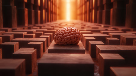 A dynamic brain, reshaped by logic puzzle solving, visually represents cognitive growth and neuroplasticity Mental exercises enhance brain plasticity, improve cognitive function, and boost problem-solving skills This illustrates the power of mental training and the brain's remarkable adaptability AI Generativeの素材