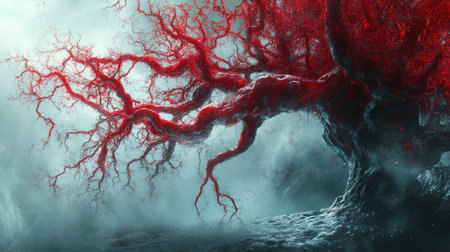 Artistic neurons dynamically visualize cognitive neuroscience Intricate, evolving structures represent brain plasticity, learning, and memory formation Images showcase the reshaping of neural networks during cognitive tasks, offering a visual exploration of brain research AI Generativeの素材