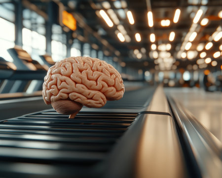 Unlock your brain's potential through exercise! Physical activity boosts focus, sharpens intelligence, and enhances mental well-being Improve memory, reduce stress, and promote brain health with regular exercise Become more focused, intelligent, and mentally resilient Start your fitness journey today! AI Generativeの素材