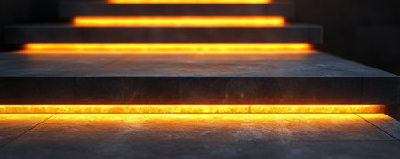 Step into the future with glowing, interactive tiles that respond to your footsteps This cutting-edge technology illuminates pathways, creating a dynamic display of readiness and transformation These radiant tiles seamlessly blend aesthetics and function, offering a unique, inviting atmosphere for modern spaces Discover innovation and step into the light AI Generativeの素材