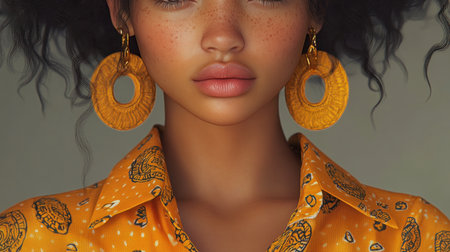 Youthful fashion explodes with bold patterns and bright colors, a revolution celebrating individuality Energetic styles and unique chic statements define modern wardrobes Vibrant outfits allow self-expression, making each look a powerful display of personal style and confidence AI Generativeの素材