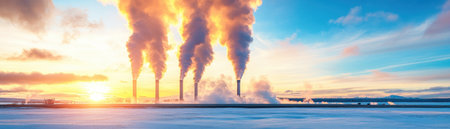 Witness geothermal energy in action: underground drilling extracts earth's power Steam rises, showcasing this renewable technology Geothermal power plants harness clean, sustainable energy from extracted resources, generating electricity This process exemplifies how we can tap into the planet's heat for a greener future AI Generativeの素材