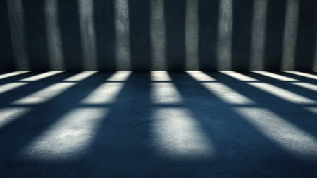 Harness the power of renewable energy with this striking abstract visual Turbine shadows symbolize the impact of green technology, while the interplay of light and shadow emphasizes sustainability This modern image powerfully represents nature's energy shaping a brighter future, ideal for impactful eco campaigns AI Generativeの素材