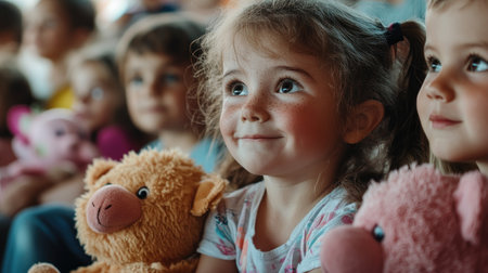 Experience the wonder of childhood with this heartwarming puppet theater show Handmade characters and captivating stories spark imagination and joy Relive the nostalgia of timeless toys and playful adventures, capturing the simple, sweet magic of early years This is children's entertainment at its finest AI Generativeの素材