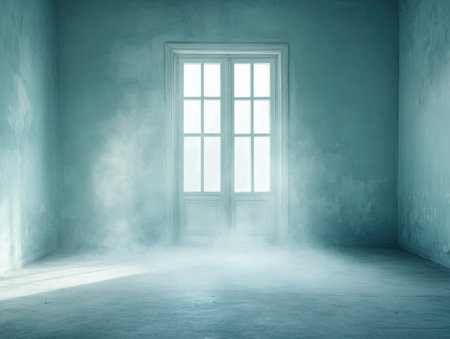 This artwork depicts mental fog as a misty interior, symbolizing forgetfulness and cognitive challenges Confusion and memory loss are visually represented, highlighting the disorientation and impact on perception The mysterious fog powerfully illustrates the uncertain atmosphere of cognitive impairment, offering an abstract interpretation of these mental challenges AI Generativeの素材
