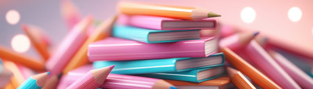 Boost back-to-school sales with this vibrant, animated flyer! Colorful books and pencils pop in this visually appealing design Perfect for attracting students and parents, this flyer highlights amazing deals on all your educational needs Don't miss out on this striking and inviting promotion! AI Generativeの素材