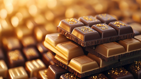 Experience luxury with our gourmet chocolates, where whimsical packaging meets decadent flavors Explore our milk and dark chocolate bars, each a delicious work of art Perfect for gifting or self-indulgence, our premium confections offer a taste and visual experience that redefines chocolate pleasure AI Generativeの素材