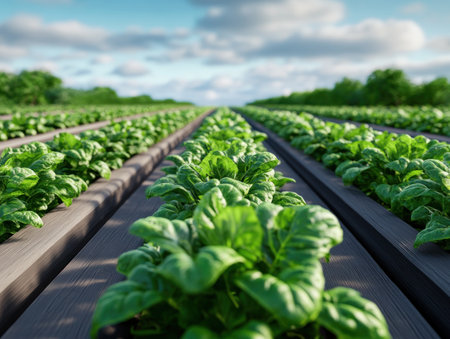 Transform agriculture with AI-powered smart irrigation Our systems optimize water and nutrient delivery, boosting crop health and yields Experience precision agriculture for sustainable, high-quality food production Discover how intelligent technology revolutionizes farming practices for enhanced nutrition and efficiency AI Generativeの素材