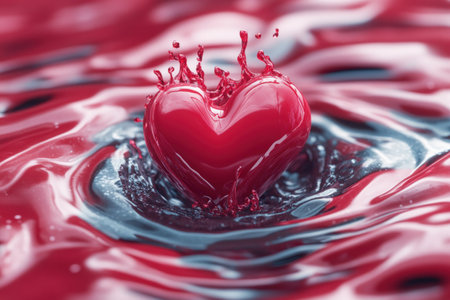 Explore abstract heart art merging emotion and charity Modern designs use visual metaphors to inspire empathy and support These unique pieces blend love and generosity, making a difference through art Discover the power of emotional expression and charitable giving, beautifully rendered AI Generativeの素材