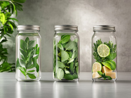 Unleash your creativity with DIY decorative jars! Craft luxurious bath gifts using aromatic herbs, natural soaps, and elegant glass jars Perfect for home decor, gifting, or self-indulgence Learn simple yet stylish designs to enhance your well-being Combine these elements for a beautiful, handcrafted self-care experience AI Generativeの素材