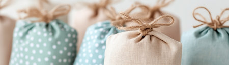 Unleash your creativity with DIY fabric gift ideas! Craft personalized, hand-sewn pouches for any occasion using simple patterns These easy projects feature soft fabrics, natural drawstrings, and unique designs Make reusable gift bags and learn basic sewing for memorable, handmade presents Perfect for thoughtful, heartfelt gifts AI Generativeの素材