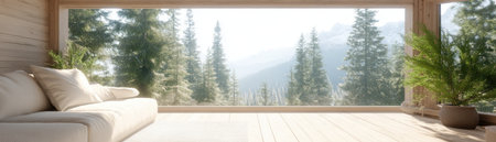 Escape to a secluded cabin nestled in snowy mountains, a romantic haven for couples Reconnect amidst pristine beauty, enjoying warmth, comfort, and tranquility Create lasting memories in nature's embrace, fostering intimacy and unforgettable moments The perfect getaway for serenity and love AI Generativeの素材