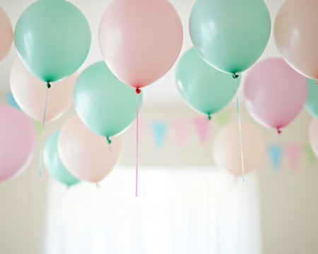 Immerse yourself in the joyous chaos of a birthday bash! Pastel balloons dance amidst laughter, creating lasting memories of happiness Perfect for invitations, decorations, or photo albums, these images capture milestones with loved ones Bright colors guarantee a touch of joy to any occasion AI Generativeの素材