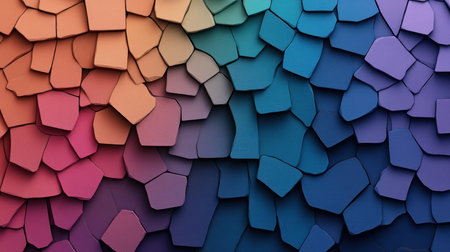 Experience the vibrant harmony of diversity with this abstract design Rainbow hues blend in dynamic patterns, creating a colorful mosaic that celebrates unity Perfect for backgrounds or art prints, this visually compelling piece expresses inclusivity through its stunning spectrum of artistic expression AI Generativeの素材