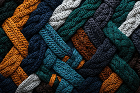 Explore the beauty of Traditional Irish Patterns! Vibrant art interprets cultural traditions through interlaced, Celtic knot designs and intricate craftsmanship Discover weaving, knitting, and textile arts with stunning colors and textures These patterns showcase Ireland's rich artistic history, offering a charming experience AI Generativeの素材