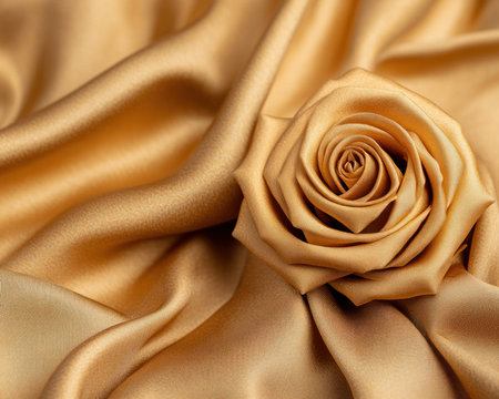 Capture Easter's profound meaning with a photograph blending prayer, symbolism, and luxury Gold silk and a single rose evoke reverence and new beginnings This image, perfect for conveying the season's essence, merges traditional faith with contemporary elegance, creating a powerful religious statement of grace AI Generativeの素材