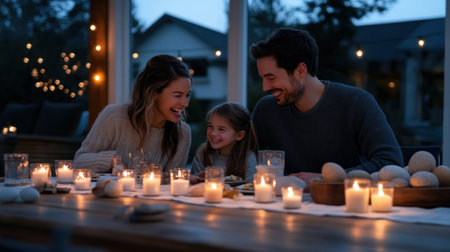 Capture the warmth of family Easter gatherings with our heartwarming images See laughter and love unfold as a family shares a candlelit meal Create lasting memories this spring with our collection, perfect for celebrating joy and togetherness Find your perfect images that radiate warmth and happiness here AI Generativeの素材