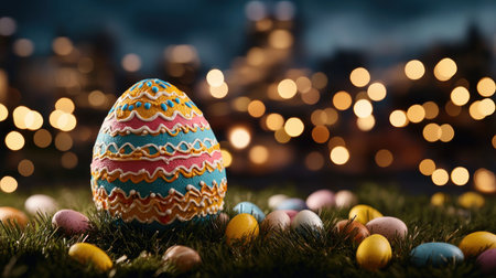 Uncover unique, hand-crafted Easter eggs with intricate patterns and vibrant colors Perfect for spring celebrations, these decorative eggs add charm to displays, parties, and gifts Explore the artistry in each egg and create a festive atmosphere with these bespoke decorations Ideal for your holiday festivities AI Generativeの素材