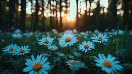 Immerse yourself in a vibrant Spring Gathering! A wildflower meadow hums with laughter as friends connect, embraced by gentle breezes and sweet floral scents Capture nature's renewal and joyful connections with enchanting spring backgrounds, perfect for designs, social media, or home decor AI Generativeの素材