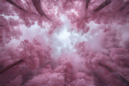 A barren forest awakens under a divine light, showcasing nature's potent resurrection This image embodies hope and renewal, illustrating life's resilience through a soft, ethereal glow It's a visual testament to transformation, echoing eternal redemption in nature's grand design as a forest is reborn AI Generativeの素材