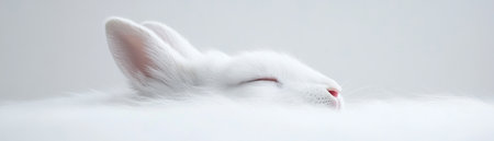 This hand-drawn illustration showcases a charming rabbit with iconic bunny ears Its white fur glows softly, complemented by a subtle pink nose Perfect for whimsical designs, this cute, fluffy image adds charm to any project, especially Easter themes AI Generativeの素材