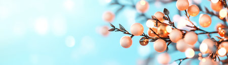 This image captures a joyful Mother's Day celebration with bright colors, peach spheres, and a serene light blue backdrop Soft light illuminates heartfelt details, creating a warm and loving atmosphere Perfect for cards or graphics, this design evokes gentle love and tender moments, radiating appreciation and happiness AI Generativeの素材