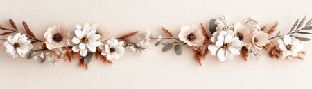 Celebrate Mother's Day with a heartfelt gift of cream and peach blossoms This elegant floral arrangement, symbolizing gratitude, features soft blooms and gentle hues, perfect for expressing love Use it as a digital wallpaper, greeting card, or decorative element to warm your mom's heart AI Generativeの素材