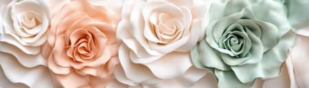 Show your love this Mother's Day with a stunning, handmade flower arrangement This delicate display features beautifully crafted roses in soft hues, symbolizing affection through artistry An exquisite, handcrafted gift, it showcases artistic floral craftsmanship, making it the perfect way to celebrate motherhood AI Generativeの素材