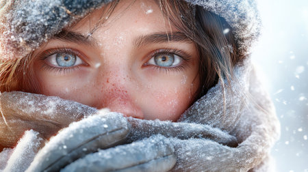 A heartwarming winter scene captures a mother lovingly wrapping a scarf around her child in a snowy landscape Their bond radiates warmth and protection, evoking feelings of comfort and affection This tender moment showcases the magical beauty of winter and the profound connection between parent and child AI Generativeの素材