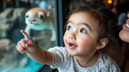Witness a heartwarming zoo visit where an Asian mom and her toddler create cherished memories The child's wide-eyed wonder at the animals is infectious, while the mom's playful engagement highlights their beautiful bond This image captures the joy and excitement of a family adventure, creating an unforgettable day at the AI Generativeの素材