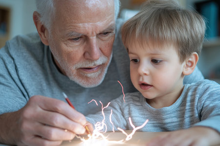 This Father's Day, families unite for DIY fun! Heartfelt images capture shared moments of hands-on activity, embodying love and connection More than a celebration, it's about bonding, crafting a special gift, and creating lasting memories together, inspiring closeness and joy AI Generativeの素材