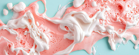 Dive into a world of soft pink foam textures in this abstract art Playful and bubbly, it evokes cherished family gatherings filled with light, warmth, and sweet memories Perfect for backgrounds, designs, and creative projects, its abstract patterns add a touch of whimsical charm and gentle comfort AI Generativeの素材