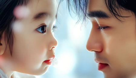 Celebrate Father's Day with our collection of heartwarming images! Featuring festive banners, confetti, and bold lettering alongside tender father-child illustrations, these visuals are perfect for websites, cards, and social media Bring joy and warmth to any Father's Day occasion with these stunning images that capture the essence of paternal love AI Generativeの素材