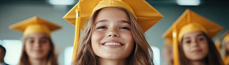 Celebrate graduation's joy with photos capturing unity between students, educators, and families Witness significant milestones and accomplishments, highlighting hard work and dedication Explore our collection showcasing the spirit of education and the culmination of a remarkable journey AI Generativeの素材