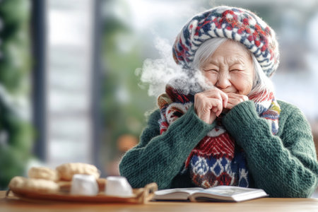 An elder, a living tapestry of history and wisdom, shares ancient melodies through treasured stories Her tales, echoing across generations, impart invaluable lessons on family, heritage, and resilience This poignant moment captures an intergenerational connection forged in shared experience and the beauty of her wisdom Her words resonate like ancient, AI Generativeの素材
