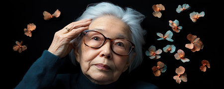 A senior woman participates in rehabilitative therapy, focusing on strength, mobility, and balance Functional exercises, tailored to her needs, aim to improve flexibility, reduce pain, and boost independence The session promotes successful aging and a higher quality of life through targeted physical recovery AI Generativeの素材