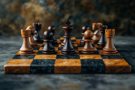 This Father's Day, give Dad a truly unique gift: a sleek, modern chess set with custom-designed, family-shaped pieces A personalized, handcrafted heirloom, this luxury set features an engraved chessboard and premium pieces, making it a meaningful and sophisticated present he'll cherish AI Generativeの素材