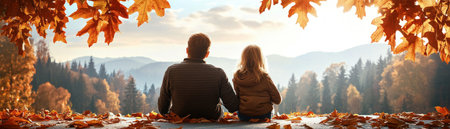 A father and daughter embark on a heartwarming road trip through stunning autumn scenery Their journey is filled with joyful singing, shared laughter, and the creation of lasting memories This special adventure showcases their unique bond, capturing moments of pure joy and love that will forever be cherished AI Generativeの素材