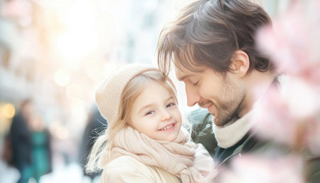 A rainy day finds a child nestled in their parents' loving embrace Warm hugs and tender care banish the storm's gloom, showcasing the unwavering strength of family Unconditional love shines through, offering solace and security, a powerful testament to parental affection in challenging times Joy blossoms even amidst the rain AI Generativeの素材