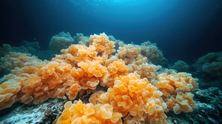 Journey into the mesmerizing deep sea, where bioluminescent creatures and pressure-tolerant wonders thrive Stunning images reveal vibrant corals, bizarre fish, and the breathtaking biodiversity of the abyssal plains Explore the resilience and beauty of deep-sea life, emphasizing the urgent need for ocean conservation AI Generativeの素材