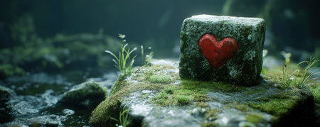 A captivating Valentine's gift: a handcrafted, stone-like box symbolizing profound love Its intricate design evokes romance and mystery, expressing heartfelt appreciation and enduring affection This unique treasure is perfect for conveying deepest emotions on any special occasion, creating an unforgettable experience AI Generativeの素材