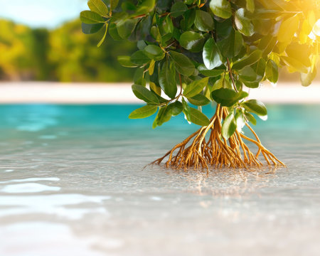 Mangrove forests, vital wetland ecosystems, boast intricate root systems supporting abundant aquatic life Their conservation is crucial for biodiversity, combating climate change and coastal erosion Explore their beauty and learn about restoration efforts to protect these natural wonders and ensure a sustainable future for our planet AI Generativeの素材