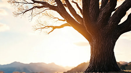 A tree's branches symbolize World Cancer Day's comprehensive approach: research, treatment, prevention, and community support This powerful image unites individuals globally, representing hope, resilience, and the collective strength needed to conquer cancer through collaboration and support for all affected AI Generativeの素材