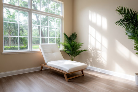 Find peace in this serene therapy room, designed for healing and stress reduction Natural light illuminates a comfortable chaise lounge, fostering calm Discover supportive cancer therapies, stress-reduction techniques, and preventative practices Embrace emotional strengthening in this nurturing environment AI Generativeの素材