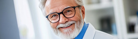 This image highlights the crucial role of a family doctor in preventative care A smiling, bespectacled doctor embodies the importance of routine check-ups for early detection of health issues Regular exams, a cornerstone of primary care, are vital for identifying potential problems before they escalate, promoting long-term well-being AI Generativeの素材