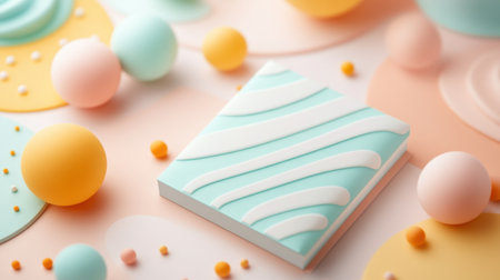 Uncover the magic in this vibrant greeting card! Playful patterns and cheerful pastel hues create a whimsical design, perfect for any occasion Send warm wishes with smooth, delightful shapes and uplifting messages This card, bursting with joy, is a thoughtful way to create a happy memory for someone special AI Generativeの素材