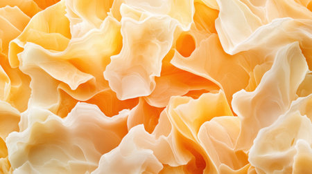 This abstract artwork emphasizes texture and form, using intricate orange and off-white patterns to convey growth and organic movement The abstract shapes symbolize leadership growth, motivation, and positive reinforcement It evokes passion and commitment to new ideas, all set against a textured backdrop AI Generativeの素材