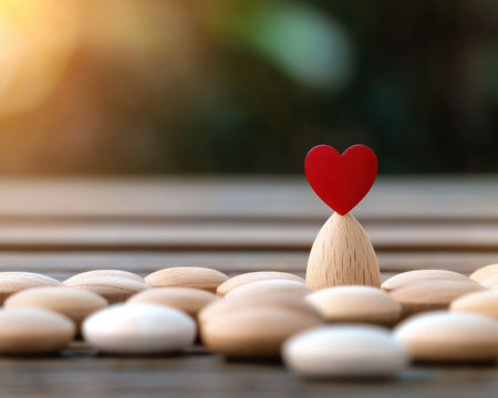 This image explores leadership coaching's impact It symbolizes how guidance, support, and nurturing refine leadership styles Like a focused heart, it emphasizes purpose and direction, highlighting a supportive environment for personal and professional development Coaching empowers leaders on their journey AI Generativeの素材