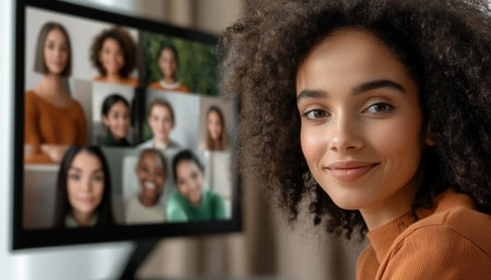 Sharpen your leadership with impactful communication skills Master virtual meetings to connect with global teams Lead with clarity, build digital relationships, and foster inclusive collaboration Learn to engage diverse groups via video conferencing, leveraging virtual platforms for team success AI Generativeの素材